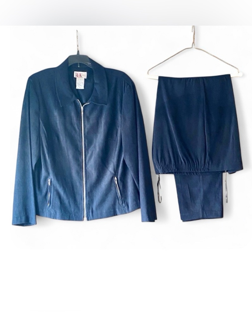 RMK Originals Navy Pantsuit Women’s 14 Two Piece Stretch Career Set